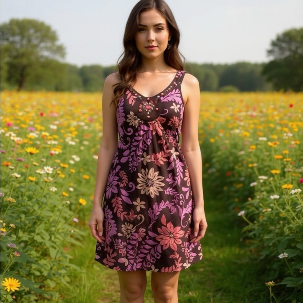 APT. 9 Stretch Floral Tank Dress